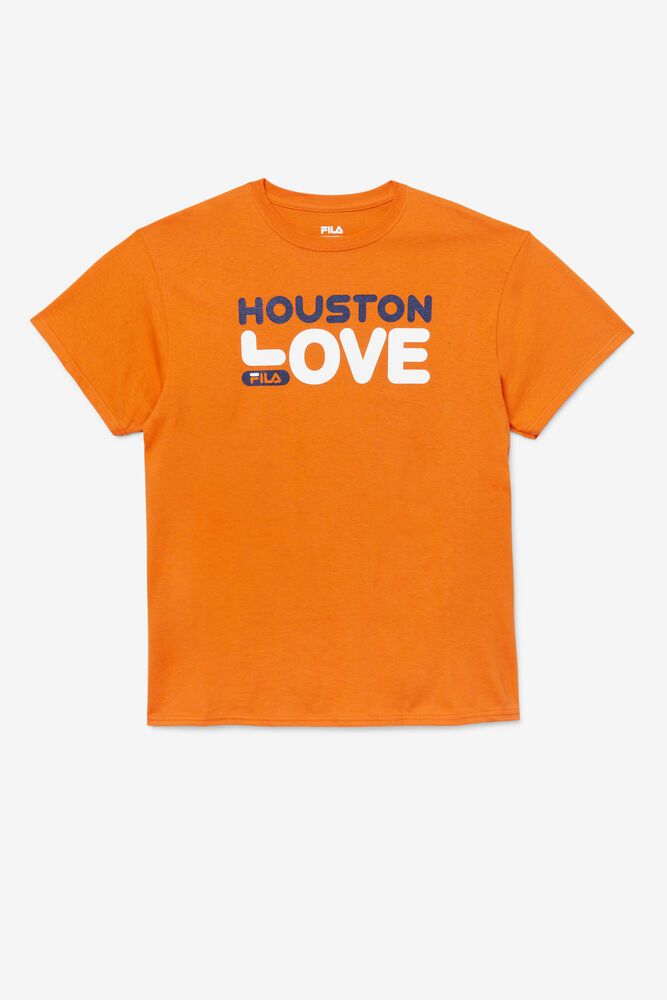 Fila Houston Love T-Shirt Orange - Mens - 23940JFNH